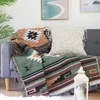 Nordic Throw Blanket Soffa Handduk Dubbelsidig Abstrakt Geometri Blankets Bedspread Room Decoration Carpet Travel Picnic Mat