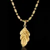 Hängsmycke Halsband Bohemian Leaf Necklace Kvinnor Guld Boho Statement Bead Chain Bib Bijoux Colar