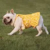 Cartoon Print Pet Dog Apparel Spring Summer Cotton Puppy Dress Bulldog Teddy Bichon Pets Dogs Clothing