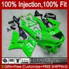 Fairas de injeção para Kawasaki Ninja ZZR-400 ZZR-600 ZZR400 93 94 95 96 97 98 99 00 84HC.1 ZZR600 ZZR 600 400 2001 2006 2007 2007 OEM Kit Green