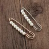 Pins, Brooches Elegant Pearl Paper Clip Brooch Pin 7 CM Long Pins For Women Girls Wedding Party Fashion Jewelry