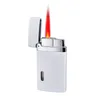 Nouvelle Torche Rouge Flamme Briquet Jet Métal Coupe-Vent Gaz Cigarette Cigare Lumineux Briquet Gonflé Fumer Accessoires Gadgets Cadeau