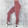 Roupa de Yoga Feminina Legging Sem Costura Fitness Capri Calça Malha Esportiva Cintura Alta Elástica Com Bolsos Laterais Plus Size Leguins Deportivos LEGGIN