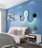 현대 블랙 화이트 RGB LED 벽 램프 침실 가벼운 벽 조명 집 배경에 대 한 Mirro Living room Lightlamp Lustres