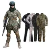 Military Uniform Camouflage Tactical Clothing Combat Suit Men Army Special Forces Militar Soldier Coat+Pant Set Maxi XS- Men's Track Tracksu