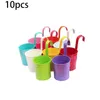 3/10 PCS Pendurar Potenciômetros de Flores Home Jardim Decoração Plantadores Ao Ar Livre Flor Interior Bucket Plant Holder Cesta para decoração de parede 210615