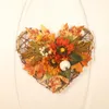 Autumn Maple Leaf Artificial Christmas Halloween Party Decor Garland Wreath Artificial Silk Maple Leaves Wedding Decor Y0901