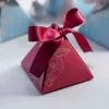 Triangular Pyramid Candy Box Wedding Favors and Gift Box Paper Box Packaging for Wedding Decoration Baby Shower Party Supplies 211108