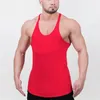 Fitness Gym Tank Toppar för män Bodybuilding Stringer Singlet Brand Clothing Casual Bomull Striped WeightLifting Undershirt 210421