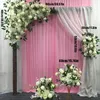 Decorative Flowers & Wreaths Aritificial Silk Fake Wedding Party Backdrop Arch Decoration Floral Row White Flower Arrangement Home Decor