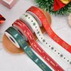 10 meter 10mm julband tryckt Grosgrain band för presentförpackning Bröllopsdekoration Hårbågar DIY Julband Candy