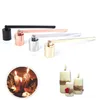 Stainless Steel Candle Snuffer Flame Wick Dipper Tool Oil Lamp Extinguish Trimmer Cutter 16cm Rose Gold Black Silver