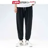 Lappster-Youth Mężczyźni Solidna Bawełna Harajuku Harem Spodnie 2021 Męskie Koreańskie Fashions Streetwear Joggers Mężczyzna Casual Baggy Spodnie Pot G0104