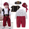 Kapitan Kapitan Cosplay Cosplay Kostium Baby Romper Boys Body Boże Narodzenie Fantazyjne ubrania Halloween Kostiumy Dzieci Dzieci Justy Q0910