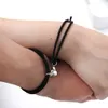 2021 aimant Bracelet Couple fait à la main réglable corde correspondant Braslet infini amour Braclet chanceux noir blanc Brazalete cadeau