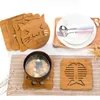 9 styles Wood Heat Resistant Pad Pan Pot Mat Holder Kitchen Cooking Isolation Pad Bowl Cup Coasters