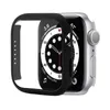 Tempererat glasfodral för Apple Watch Series 7 41mm 45mm 44mm 42mm 40mm 38mm Skärmskyddsram Stötfångare Iwatch 6 5 Fullt omslagsfall