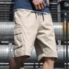 Shorts en coton hommes été mode Shorts multipoches bermudas homme été vêtements Streetwear grande taille Shorts mince 6XL 7XL 210322