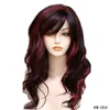 24 inches Synthetic Wig Deep Wave Pelucas Simulation Human Hair HighTemberature Fiber Wigs IN 3 Colors KW-004