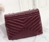 مصمم المحافظ حقائب اليد جلد طبيعي المرأة أكياس الشهيرة crossbody رسول سلسلة loulou حقيبة عالية الجودة 25CM I21C #