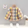 새로운 가을 겨울 아기 ​​소녀 옷 어린이 소년 패션 두꺼운 따뜻한 티셔츠 유아 캐주얼 의상 유아 의류 키즈 스웨터 Y1024