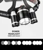 Three head rechargeable headlamp T6 high power strong light long-range 3LED aircraft lamp