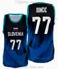 2021 Maglie da basket Luka Doncic 77 Jaka Blazic Vlatko Cancar Goran Dragic Mike Tobey Jakob CebaSek MURIC NIKOLIC HROVAT PREPELIC RUPNIK