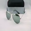High Quality 10pcs Classic Pilot Sunglasses Designer Brand Mens Womens Sun Glasses Eyewear Gold Metal Green 58mm 62mm Lentes de vidro 3461042