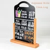 A4 DIY Houten Herschrijfbare Dubbelzijdig Blackboard Bord Tafel Kaart Teken Stand Tabletop Prijs Tag Hand-verf Menu Display Rekken