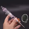 Fast Delivery! Mini Collector Glass Pipes with 14mm male Titanium Tip wax jar container Dab Straw Glass oil burner Bong wholesale