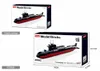 Military Navy Strategic Nuclear Submarine Nuclear-powered SSBN Warship Model Building Blocks Sets Educational Toys for Children Y0808