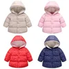 Cappotto della tuta sportiva dei bambini Inverno Neonati maschi Giubbotti Cappotto con stampa stellata Infantile caldo Parka per bambini Spessi vestiti con cappuccio per bambini 2-6T H0909