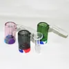 Glass Reclaim Catcher Adapter hookah 14mm Male Female Smoking Accessories With Silicone container Reclaimer Ash Catchers Adapters For Water Bong Dab Rigs