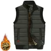 Gilet pour hommes Nice Automne Verte chaude d'hiver Veste sans manches minces décontractée plus taille 5xl Coton Arbore