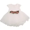 Été bébé filles robe florale princesse fête mariage sans manches dentelle coton Tulle robes 0-3Y Q0716