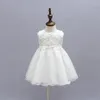 Mädchen Kleider Baby Mädchen Taufe Kleid Taufe Kleid Spitze Perle Prinzessin 1 Jahr Geburtstag Party Hochzeit mit Hut 3 Teile/satz Kleidung