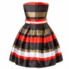 Kids Girl Striped Dresses Christmas Flower Party Princess Children Clothes For 2 6 8 10 Years old Gown Dress