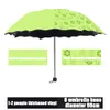 Senhoras Quentes UV Protetora Mini Guarda-chuvas À Prova de Vento 3-Folding Blossoms em Água Alterações Cor Anti-UV Sun / Chuva Guarda-chuva