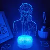 Ночные светильники Mystic Messenger Game Рисунок 707 Семь Luciel 3D Lamps Светодиодные RGB Neon Gifts для друзей Стол для спасения красочный декор232V