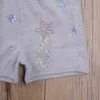 2-7y criança criança criança menina roupas star estrela imprimir manga curta t camisa tops shorts roupas trajes 210515