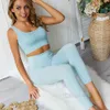 Women Sports Yoga Suit Professional Running Seamless Fitness Clothing Bra Pants Sportswear Two Piece Set 14colours