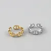 925 Anello in argento sterling coreano simpatico cartone animato anelli per maialini per donne regali amanti di gioielli cavi minimalisti