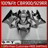 Carénages OEM pour HONDA CBR900 CBR929 RR 900CC 929CC 2000 2001 Corps 68No.90 CBR 929RR 900RR 900 929 RR CC CBR929RR 00 01 CBR900RR 00-01 Injection Gris noir Carrosserie