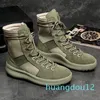 Designer-Bottes hautes pour femmes Baskets militaires Hight Army Boots Hommes et femmes noir vert Chaussures de mode Bottes Martin
