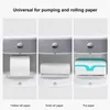Tissue Boxes & Napkins Wall Mount Nail Free Paper Holder Box With Shelf Drawer Storage Organizer For Bathroom Toilet