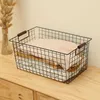 Nordic Japanese Simple Iron Art Storage Basket Kitchen Sundries Przekąski Desktop Organizowanie z Han 210609