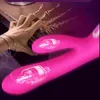 Dildo de silicone poderoso vibrador de coelho impermeabilização adulto brinquedos para mulher e casais Magic Wand melhorar prazer sexual