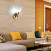 مصباح الجدار Victory Metal LED Light El Bedroom Foyer غرفة الطعام ممر بسيط الحديث مع V الشكل الشمعدان