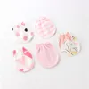 3Pairs Fashion Baby Anti Scratching Gloves Nyfödd skydd Face Cotton Scratch Mittens 2516 Q2