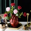 Heart Harts Home Decor Vase Dried Flowers Pot Ornaments American Style Flower Pot Living Room Decoration Accessories 210623